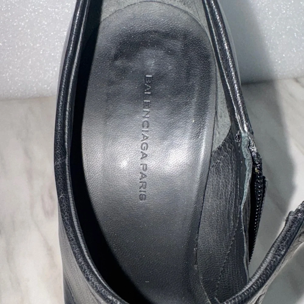 Balenciaga Sleek Black Ankle Booties size 7.5